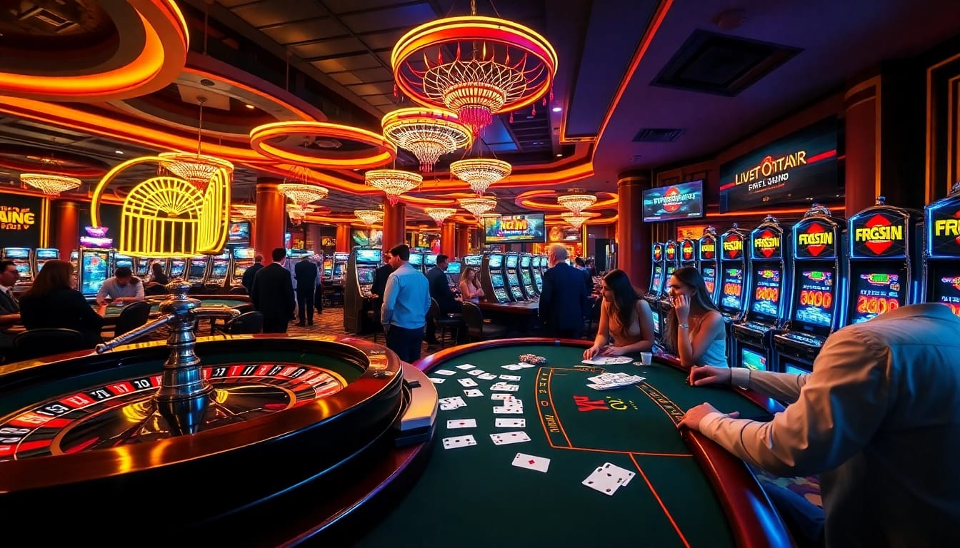 Experience the excitement of ffgg88.com with players betting at a luxurious casino table.