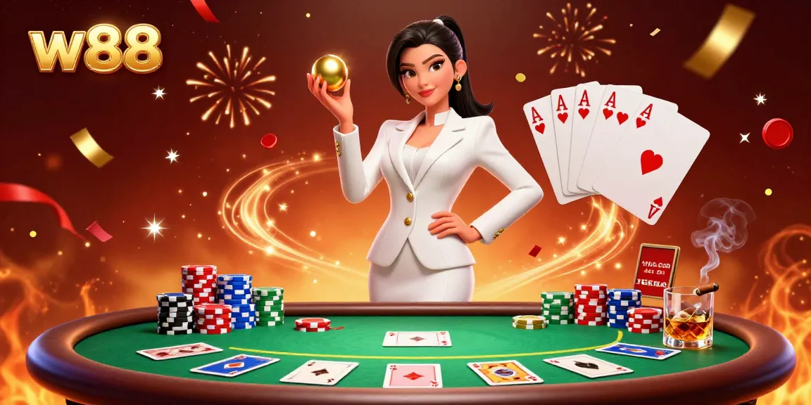 w88 creates excitement with stunning poker action and vibrant casino elements in a luxurious setting.