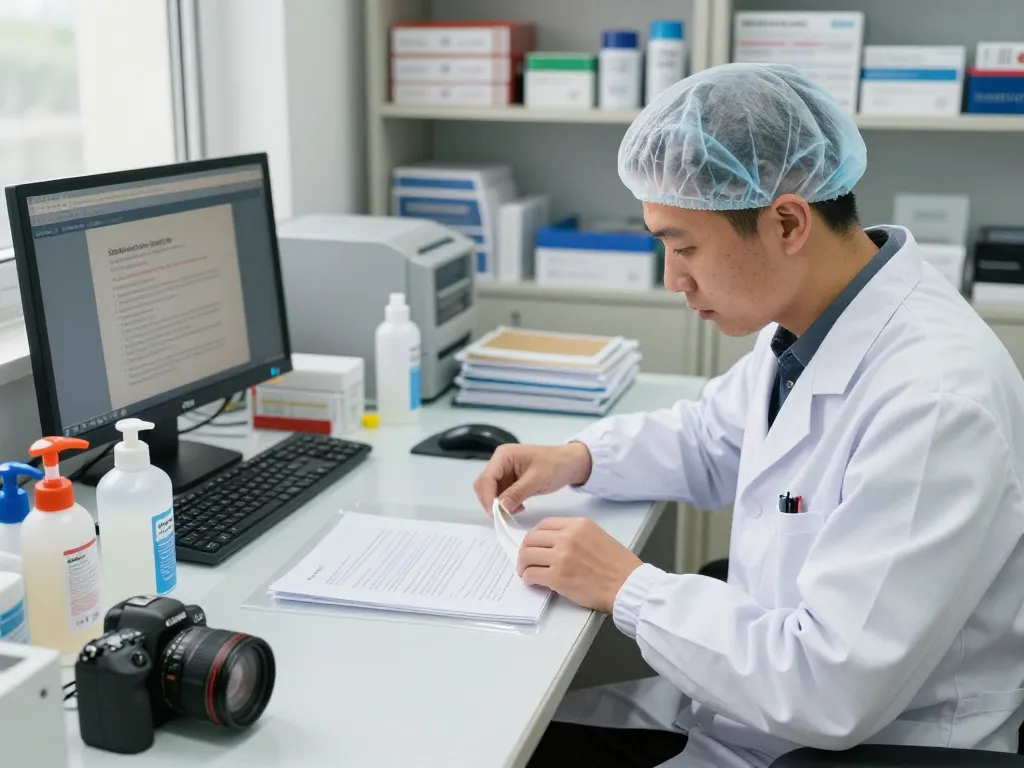 Bóc lớp ép plastic hà nội - technician safely removing lamination from important documents in a clean workspace.