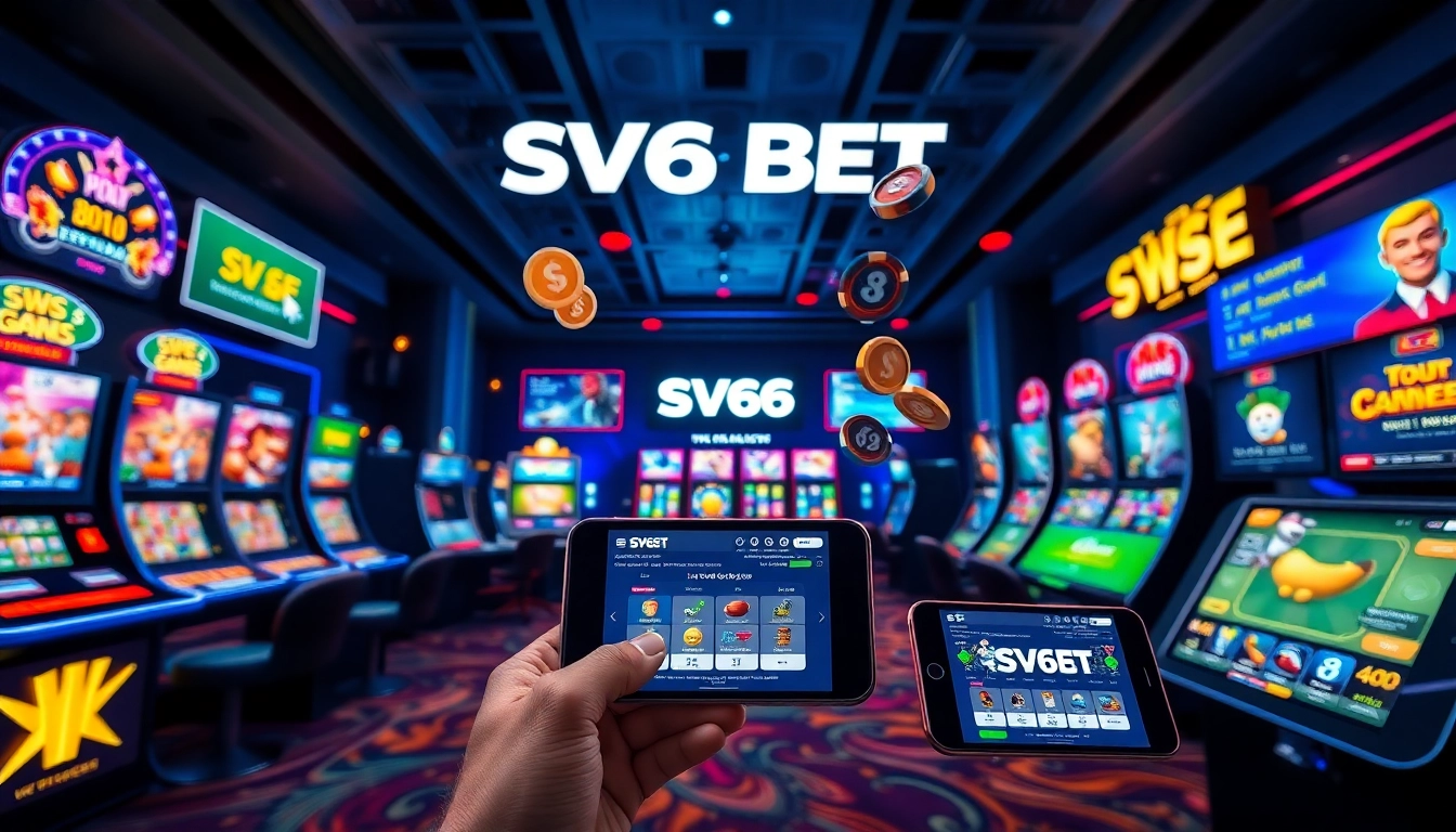 Engaging scene showcasing the SV66 BET online gaming experience with vibrant game interfaces and modern technology.