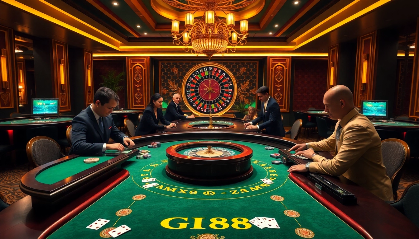 Experience high-stakes gambling at GK 88 casino with vibrant tables and professional dealers.