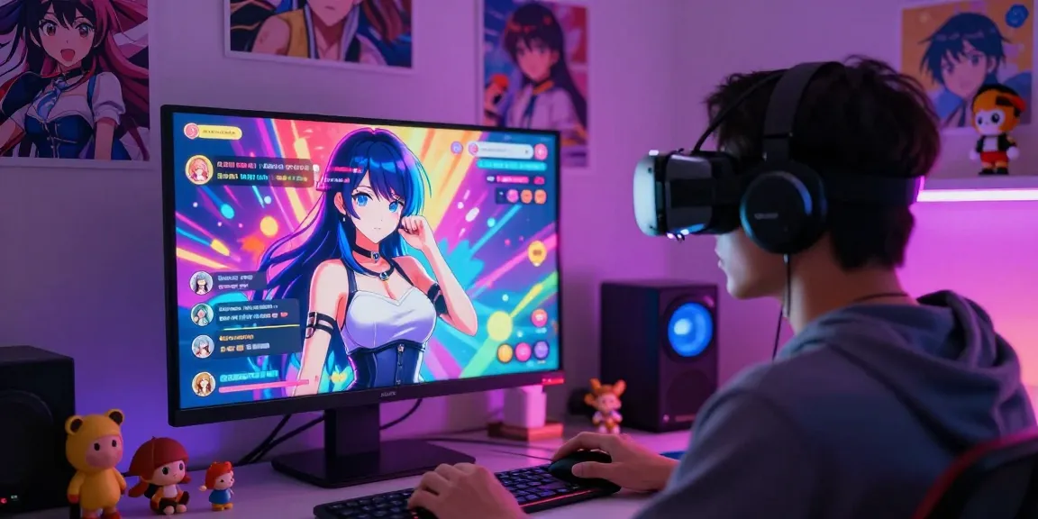 Engaging ai hentai chat scene with user and AI character interaction in vibrant digital environment.