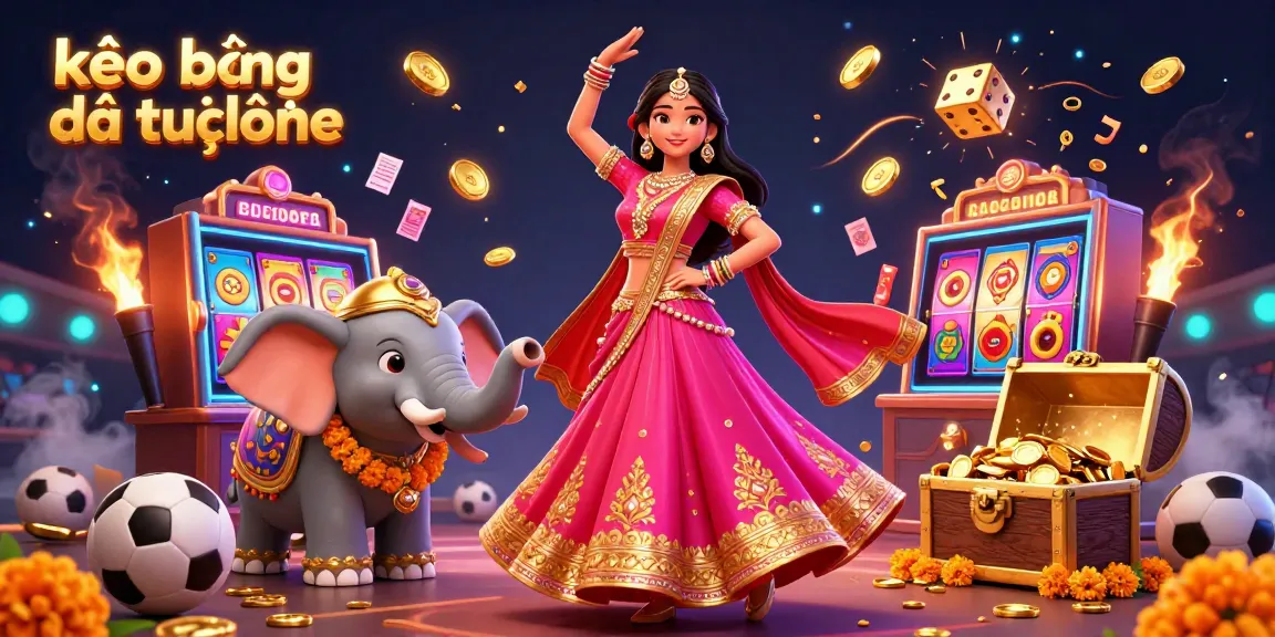 Experience exciting sports betting with kèo bóng đá trực tuyến in this vibrant 3D illustration of a woman with an elephant.